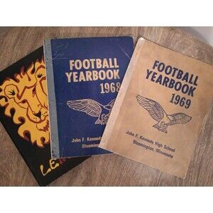 Vintage Retro 60s 70s Yearbooks - Bloomington MN Football High School College